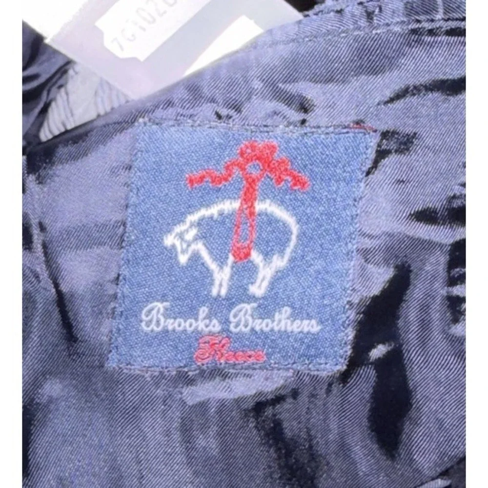 Brooks Brothers Fleece Boy's Navy Blue Wool Blazer 10 Wedding 2 Button
